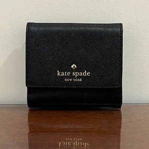 NWOT Kate Spade Cedar Street Tavy Saffiano Wallet in Black